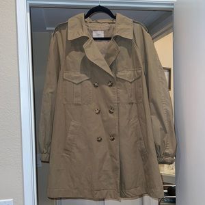 Khaki trench coat